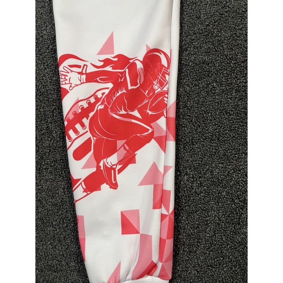 Kansas City Chiefs All Over Print Athletic Jogger Pants White Red Men's Size S - Picture 15 of 16